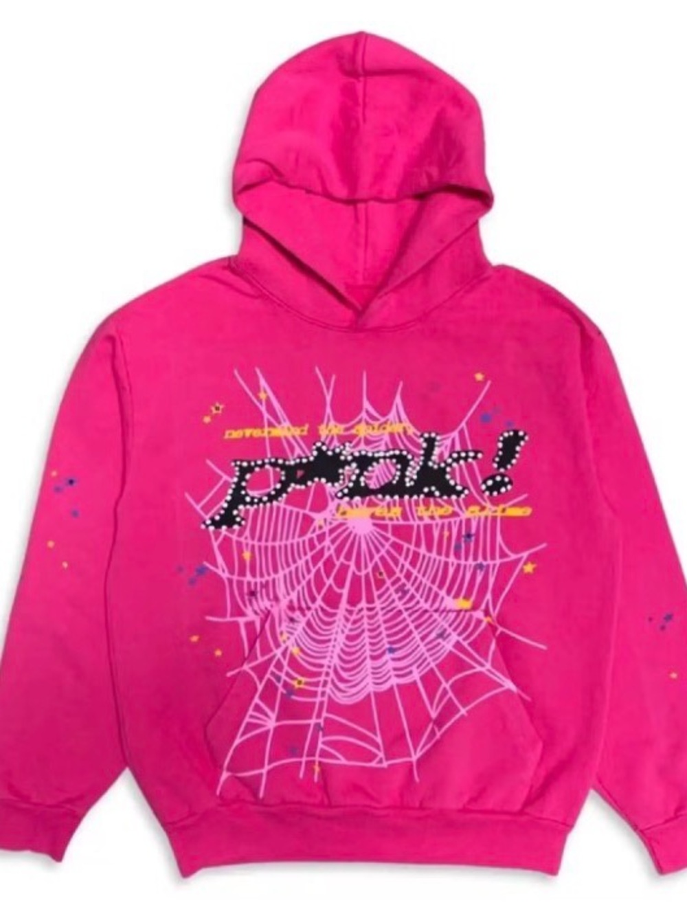 Spyder Hot Pink Graphic Hoodie with Spiderweb Design